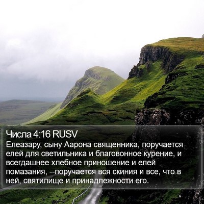 Числа 4:16 RUSV Bible Verse Image