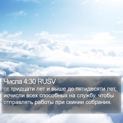 Числа 4:30 RUSV Bible Verse Image