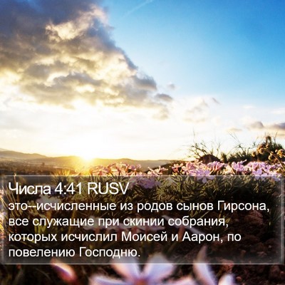 Числа 4:41 RUSV Bible Verse Image
