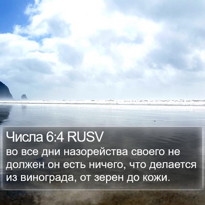 Числа 6:4 RUSV Bible Verse Image