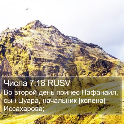 Числа 7:18 RUSV Bible Verse Image