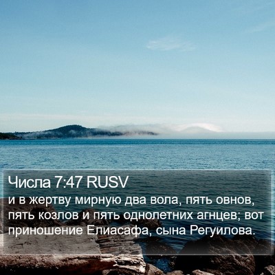 Числа 7:47 RUSV Bible Verse Image