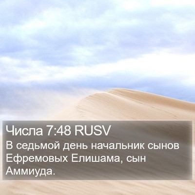 Числа 7:48 RUSV Bible Verse Image