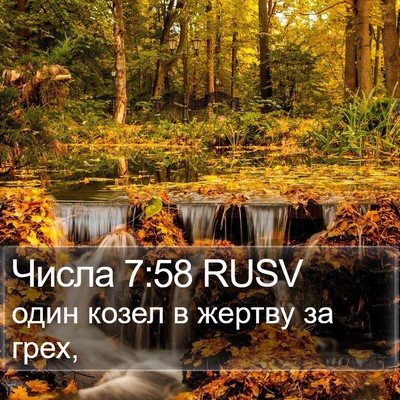 Числа 7:58 RUSV Bible Verse Image