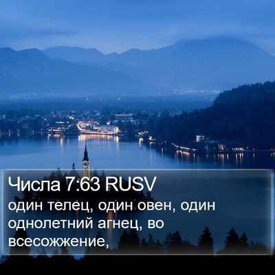 Числа 7:63 RUSV Bible Verse Image