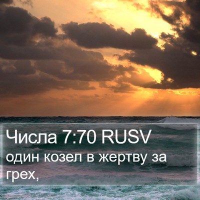 Числа 7:70 RUSV Bible Verse Image