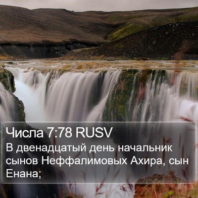 Числа 7:78 RUSV Bible Verse Image