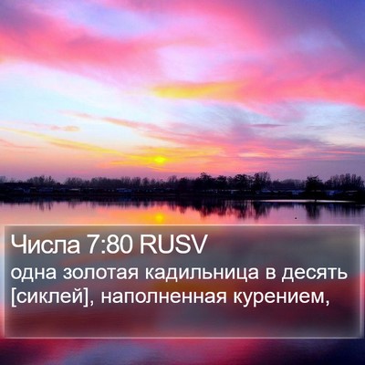 Числа 7:80 RUSV Bible Verse Image