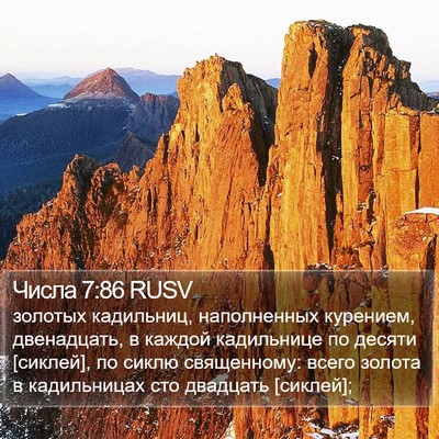 Числа 7:86 RUSV Bible Verse Image
