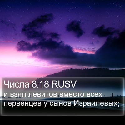 Числа 8:18 RUSV Bible Verse Image