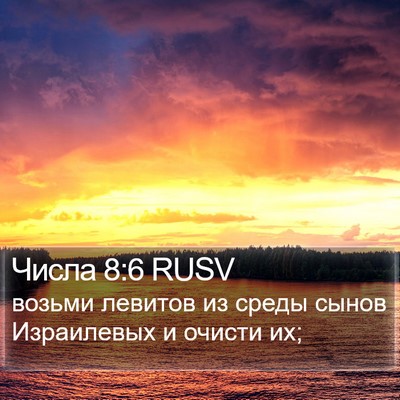 Числа 8:6 RUSV Bible Verse Image