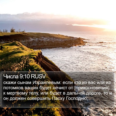 Числа 9:10 RUSV Bible Verse Image