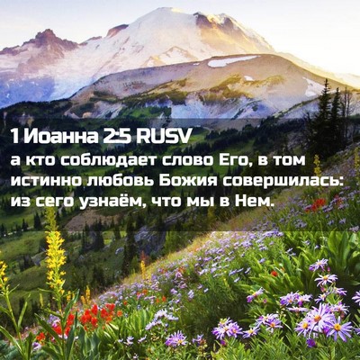 Picture 02 - 1 Иоанна 2:5 RUSV - а кто соблюдает слово Его, - Bible Verse Picture