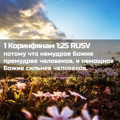 Picture 02 - 1 Коринфянам 1:25 RUSV - потому что немудрое Божие - Bible Verse Picture