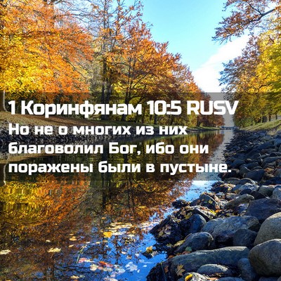 Picture 02 - 1 Коринфянам 10:5 RUSV - Но не о многих из них - Bible Verse Picture