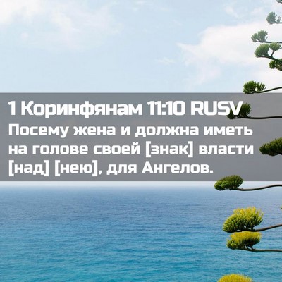 Picture 02 - 1 Коринфянам 11:10 RUSV - Посему жена и должна иметь - Bible Verse Picture