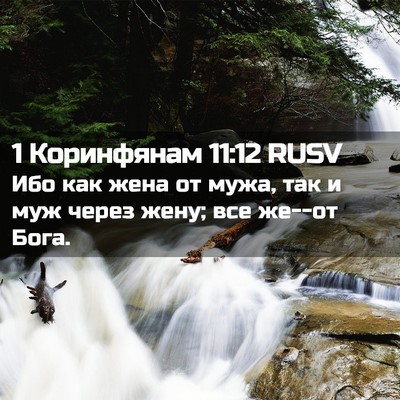 Picture 02 - 1 Коринфянам 11:12 RUSV - Ибо как жена от мужа, так и - Bible Verse Picture
