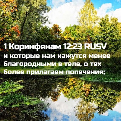 Picture 02 - 1 Коринфянам 12:23 RUSV - и которые нам кажутся - Bible Verse Picture