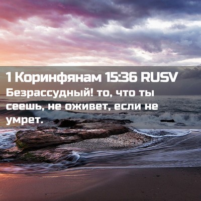 Picture 02 - 1 Коринфянам 15:36 RUSV - Безрассудный! то, что ты - Bible Verse Picture