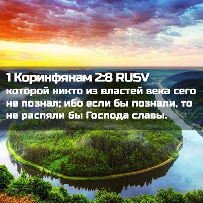 Picture 02 - 1 Коринфянам 2:8 RUSV - которой никто из властей - Bible Verse Picture