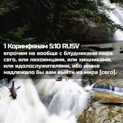 Picture 02 - 1 Коринфянам 5:10 RUSV - впрочем не вообще с - Bible Verse Picture