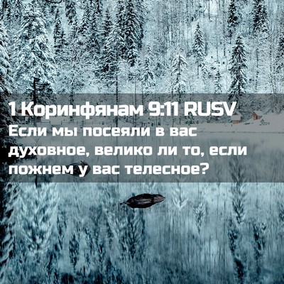Picture 02 - 1 Коринфянам 9:11 RUSV - Если мы посеяли в вас - Bible Verse Picture