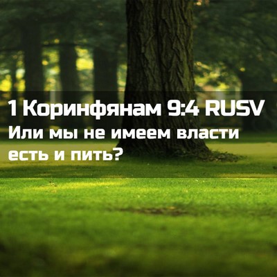 Picture 02 - 1 Коринфянам 9:4 RUSV - Или мы не имеем власти есть - Bible Verse Picture