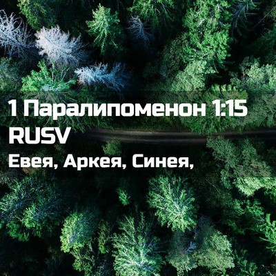 Picture 02 - 1 Паралипоменон 1:15 RUSV - Евея, Аркея, - Bible Verse Picture