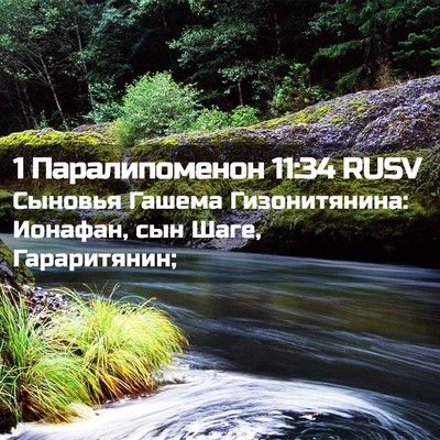 Picture 02 - 1 Паралипоменон 11:34 RUSV - Сыновья Гашема - Bible Verse Picture