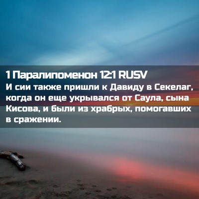 Picture 02 - 1 Паралипоменон 12:1 RUSV - И сии также пришли к Давиду - Bible Verse Picture