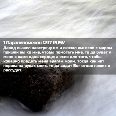 Picture 02 - 1 Паралипоменон 12:17 RUSV - Давид вышел навстречу им и - Bible Verse Picture