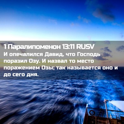 Picture 02 - 1 Паралипоменон 13:11 RUSV - И опечалился Давид, что - Bible Verse Picture