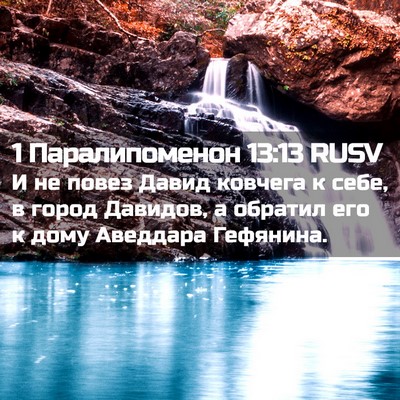 Picture 02 - 1 Паралипоменон 13:13 RUSV - И не повез Давид ковчега к - Bible Verse Picture