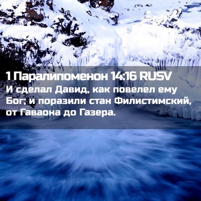 Picture 02 - 1 Паралипоменон 14:16 RUSV - И сделал Давид, как повелел - Bible Verse Picture