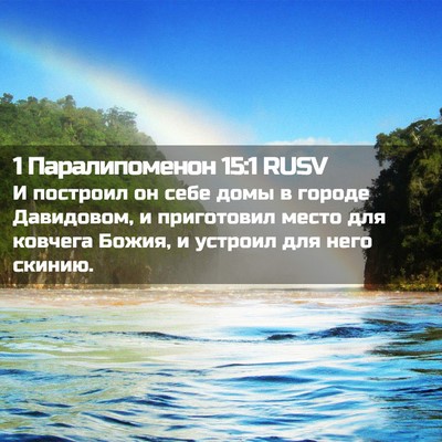 Picture 02 - 1 Паралипоменон 15:1 RUSV - И построил он себе домы в - Bible Verse Picture
