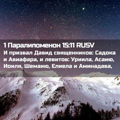 Picture 02 - 1 Паралипоменон 15:11 RUSV - И призвал Давид - Bible Verse Picture
