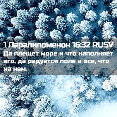 Picture 02 - 1 Паралипоменон 16:32 RUSV - Да плещет море и что - Bible Verse Picture
