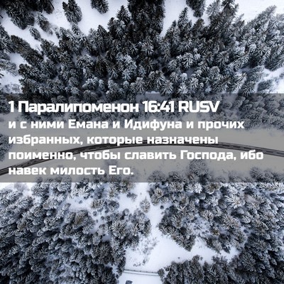 Picture 02 - 1 Паралипоменон 16:41 RUSV - и с ними Емана и Идифуна и - Bible Verse Picture