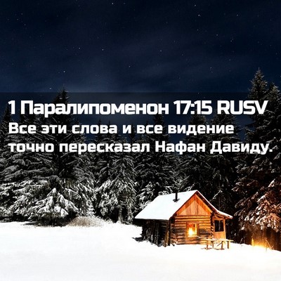 Picture 02 - 1 Паралипоменон 17:15 RUSV - Все эти слова и все видение - Bible Verse Picture