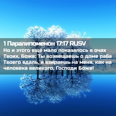 Picture 02 - 1 Паралипоменон 17:17 RUSV - Но и этого еще мало - Bible Verse Picture