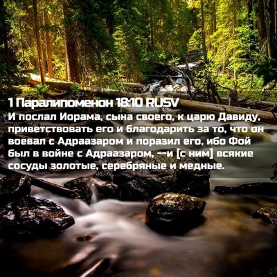 Picture 02 - 1 Паралипоменон 18:10 RUSV - И послал Иорама, сына - Bible Verse Picture