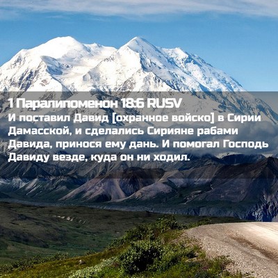 Picture 02 - 1 Паралипоменон 18:6 RUSV - И поставил Давид [охранное - Bible Verse Picture