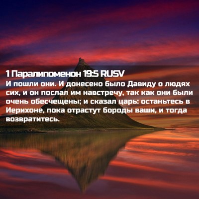 Picture 02 - 1 Паралипоменон 19:5 RUSV - И пошли они. И донесено - Bible Verse Picture