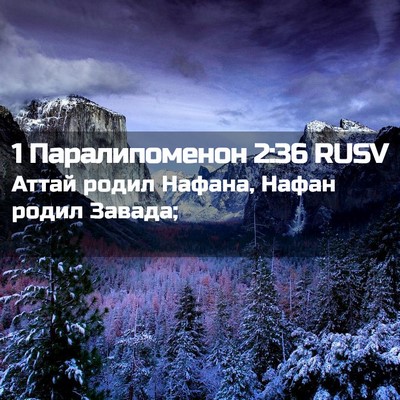 Picture 02 - 1 Паралипоменон 2:36 RUSV - Аттай родил Нафана, Нафан - Bible Verse Picture