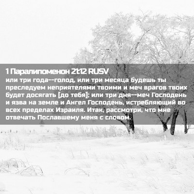 Picture 02 - 1 Паралипоменон 21:12 RUSV - или три года--голод, или три - Bible Verse Picture