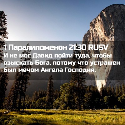 Picture 02 - 1 Паралипоменон 21:30 RUSV - И не мог Давид пойти туда, - Bible Verse Picture