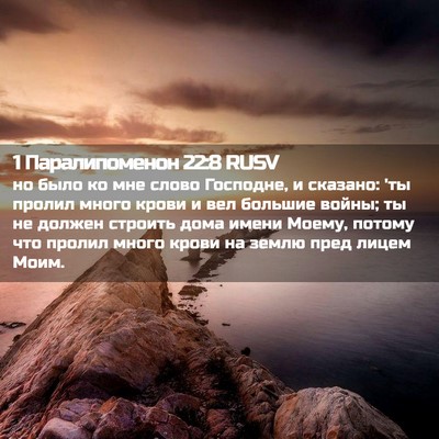 Picture 02 - 1 Паралипоменон 22:8 RUSV - но было ко мне слово - Bible Verse Picture