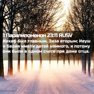 Picture 02 - 1 Паралипоменон 23:11 RUSV - Иахаф был главным, Зиза - Bible Verse Picture