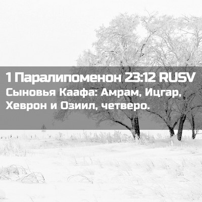 Picture 02 - 1 Паралипоменон 23:12 RUSV - Сыновья Каафа: Амрам, - Bible Verse Picture