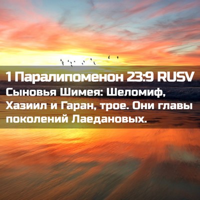Picture 02 - 1 Паралипоменон 23:9 RUSV - Сыновья Шимея: Шеломиф, - Bible Verse Picture